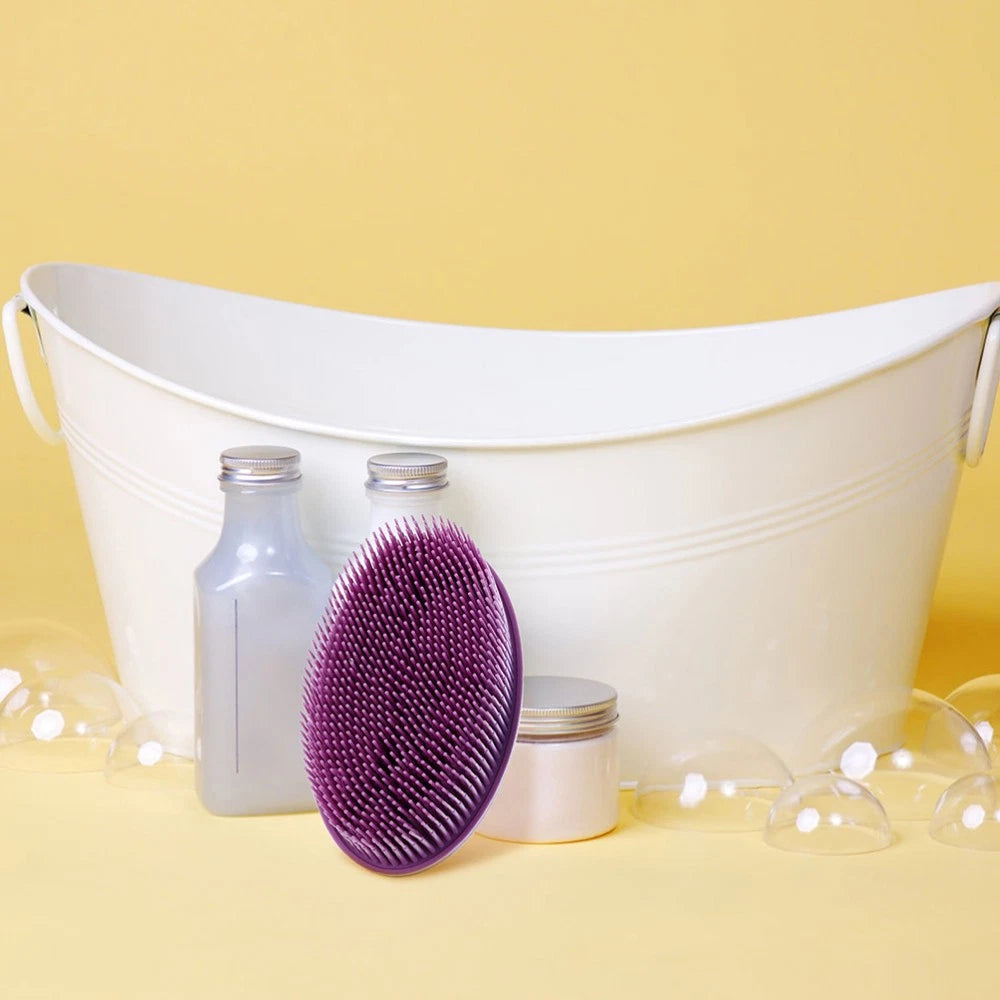 3pcs Baby Shampoo Brush Head Hair Scratcher Massager Silicone Bath Scrubber