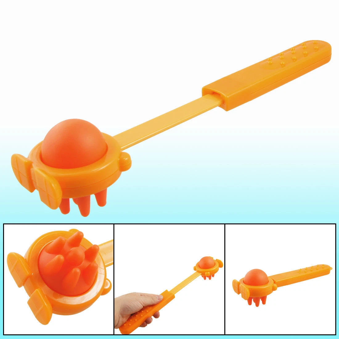 Orange Body Stress Reliever Plastic Retractable Handle Massage Hammer Stick