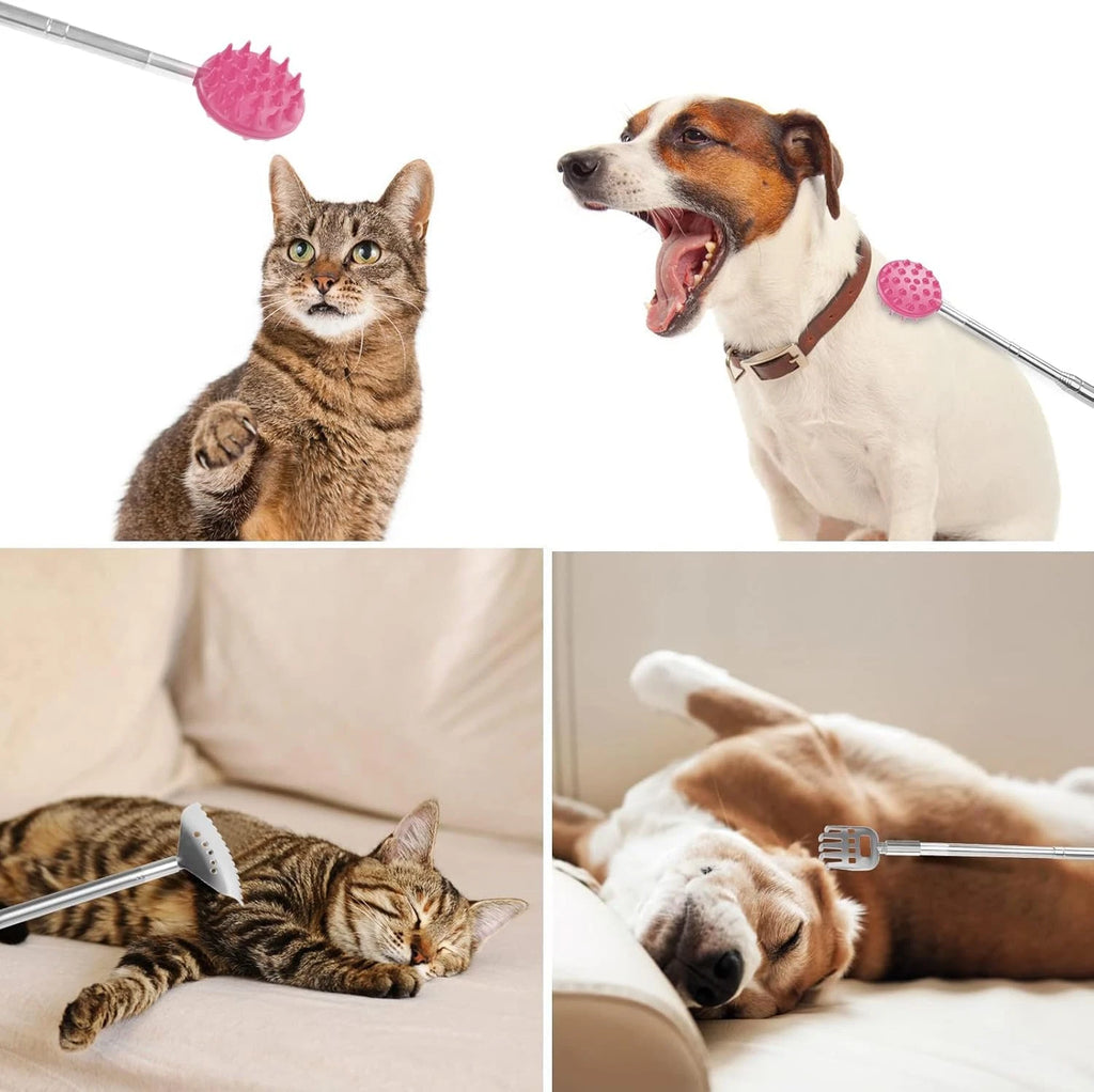 Back Scratcher with 4 Pcs Detachable Heads, Portable Extendable Backscratcher...