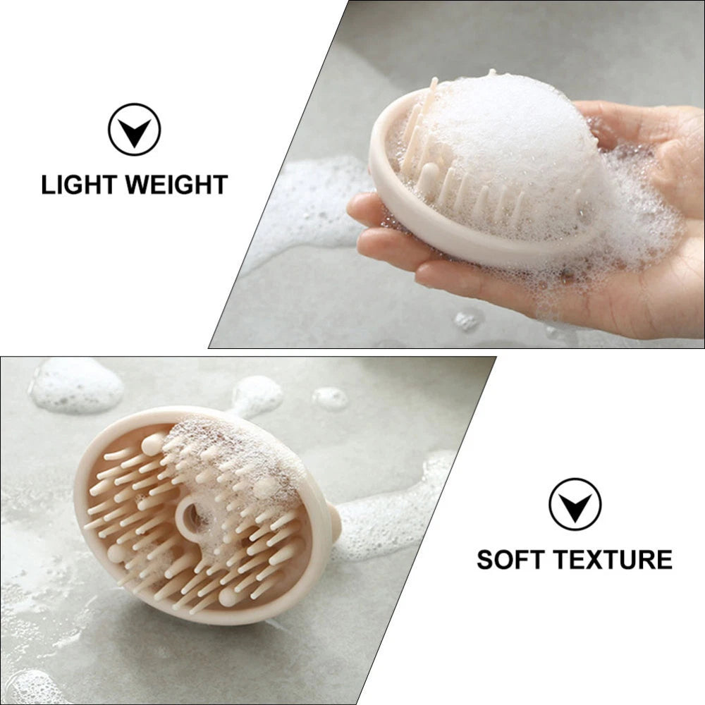 2pcs shower brush head scratcher massager brain massager helmet hair massager-