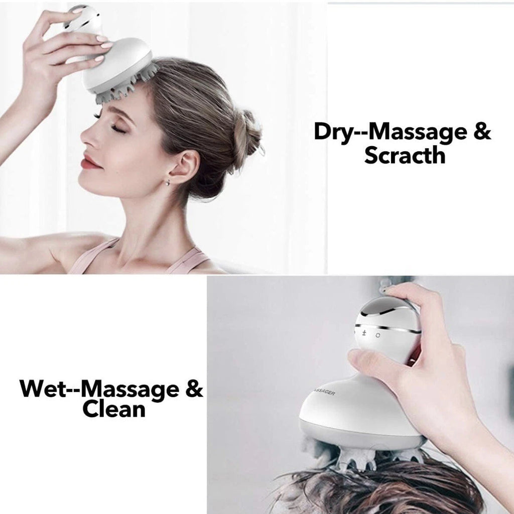 LATME Scalp Massager - 4 Heads, Portable Head Scratcher, Stress Relief Gift