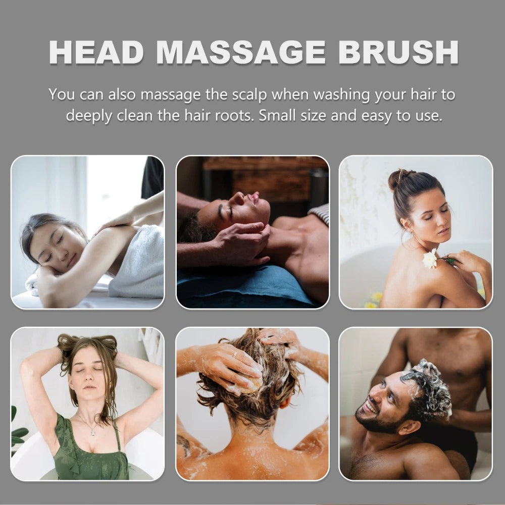 4 Pcs Silicone Anti-itching Head Scratcher Man Hair Washing Massager Brush