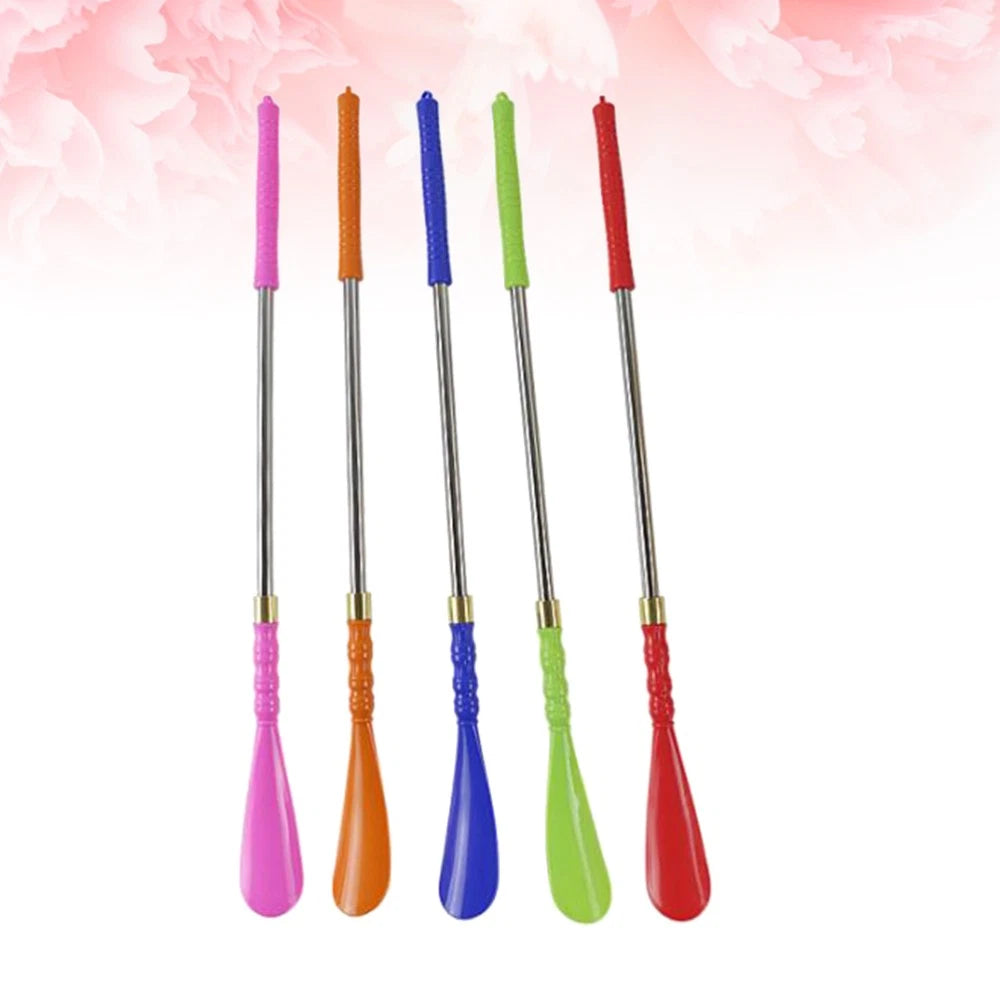 5 Pcs Shoe Horn Old Man Back Scratcher Massager Metal Shoe Horns Shoe Spoon