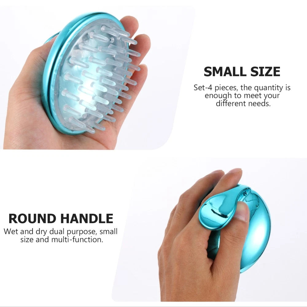 4 Pcs Silicone Anti-itching Head Scratcher Man Hair Washing Massager Brush