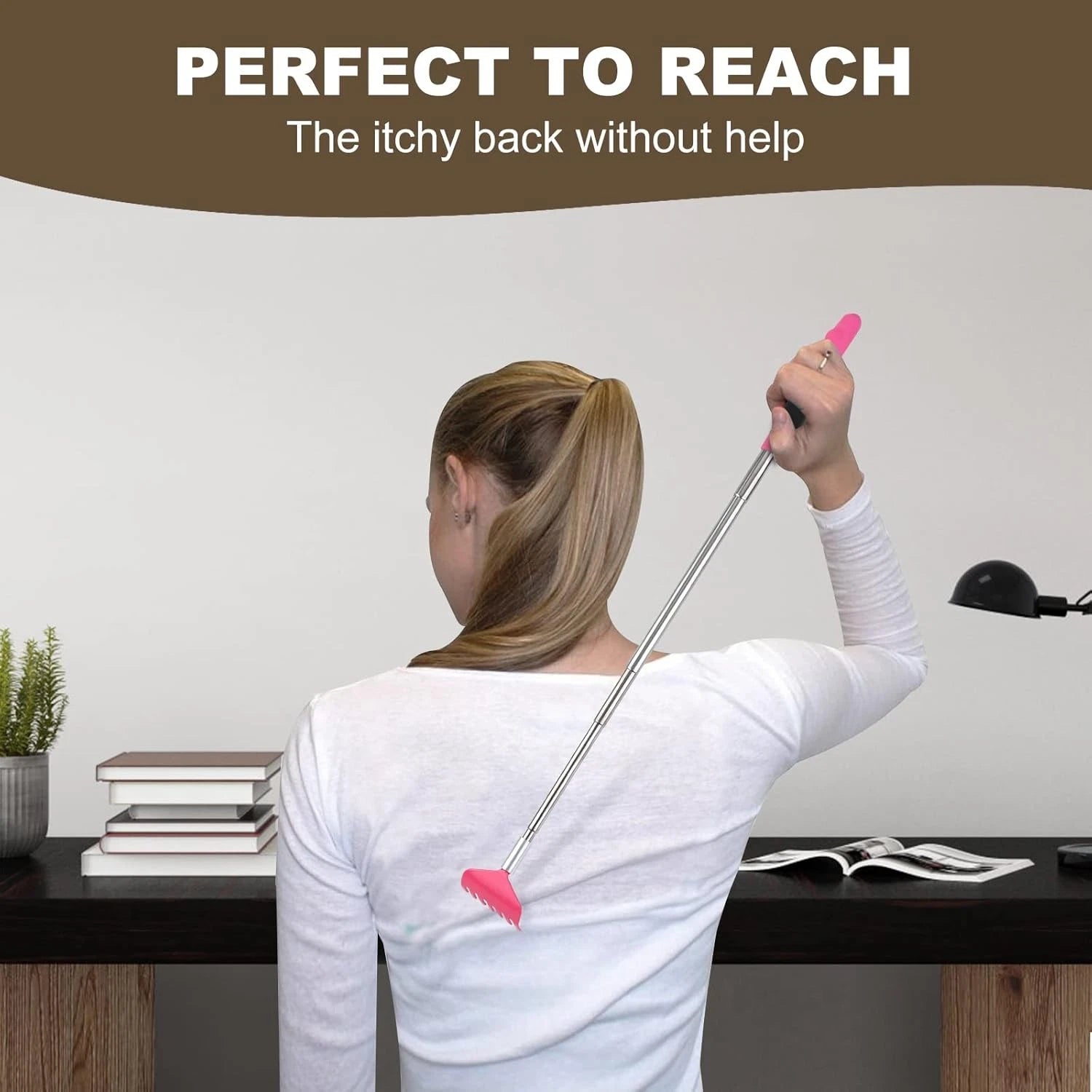 3 Pack Extendable Back Scratcher, Stainless Steel Portable Telescoping Back...