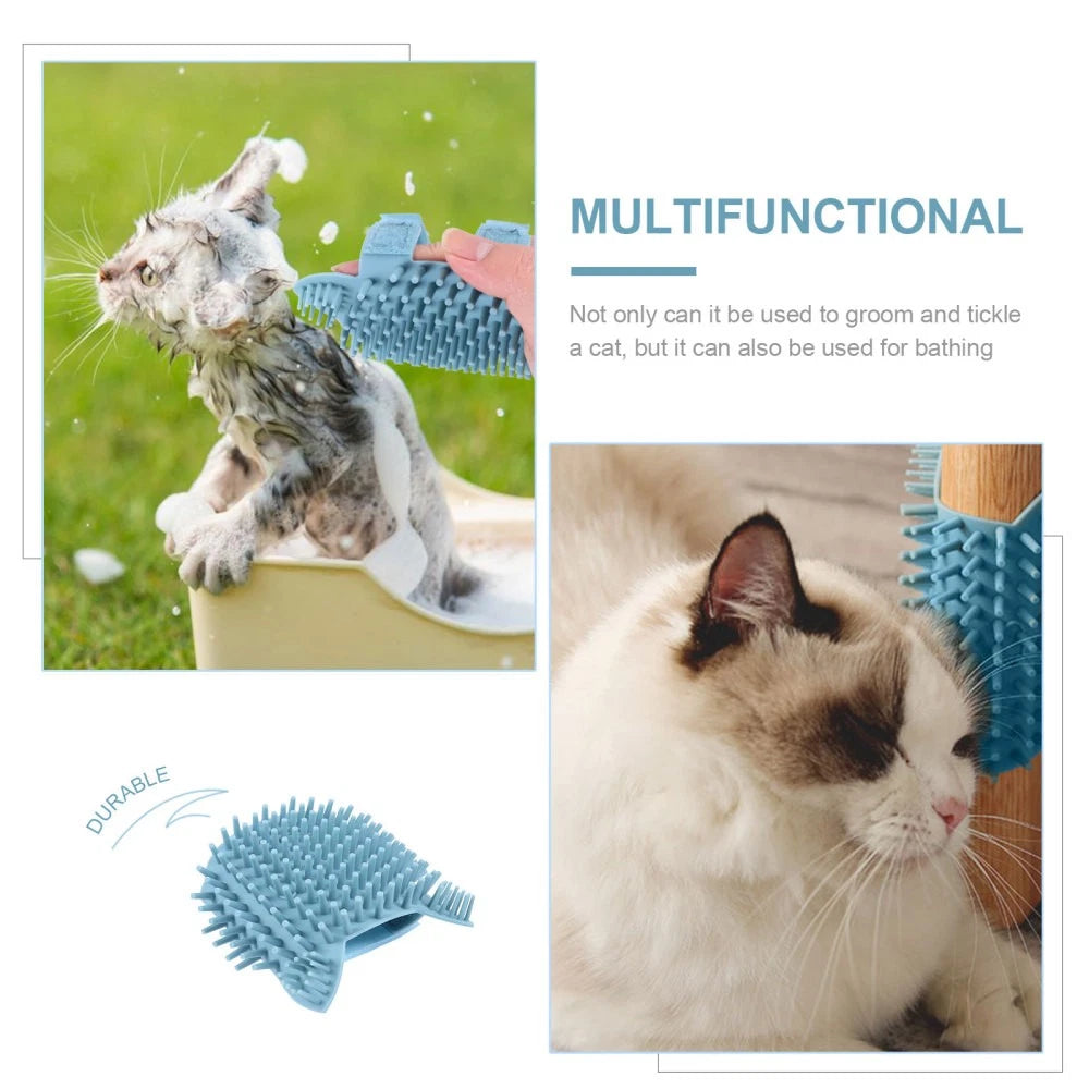 Cat Scratcher Silicone Massage Brush Bridegroom Massager for Cats Soft