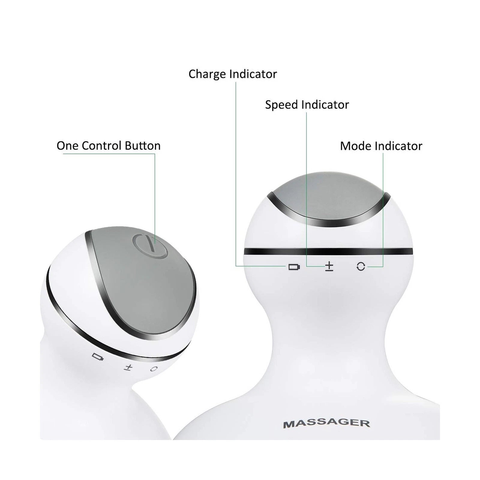 LATME Scalp Massager with 4 Replacement Massage Heads Portable Head Scratcher...
