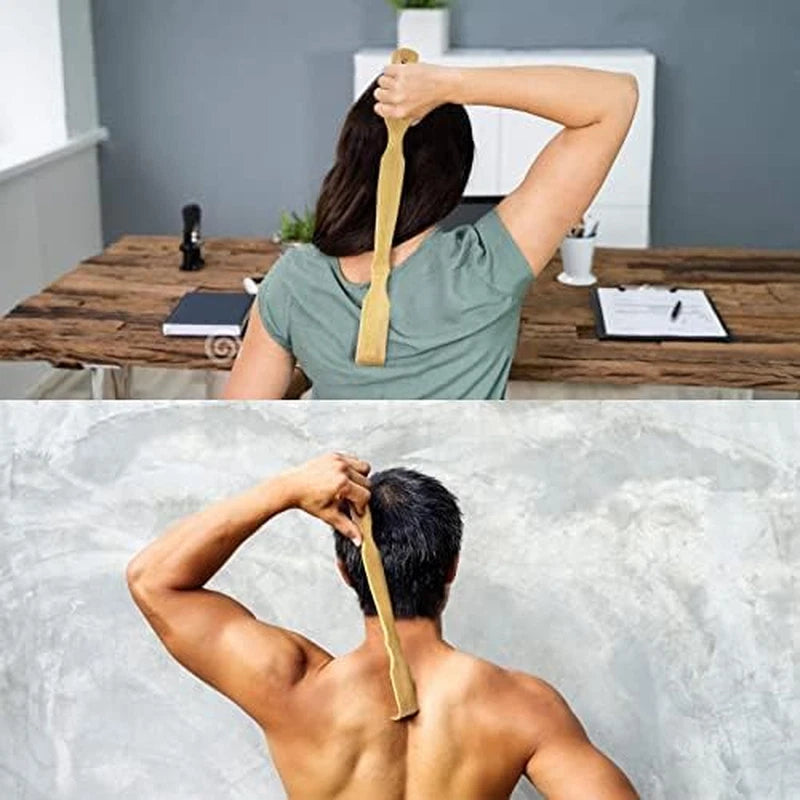 2 Pack Bamboo Back Scratcher,100% Natural Bamboo Back Scratchers for Itching Rel