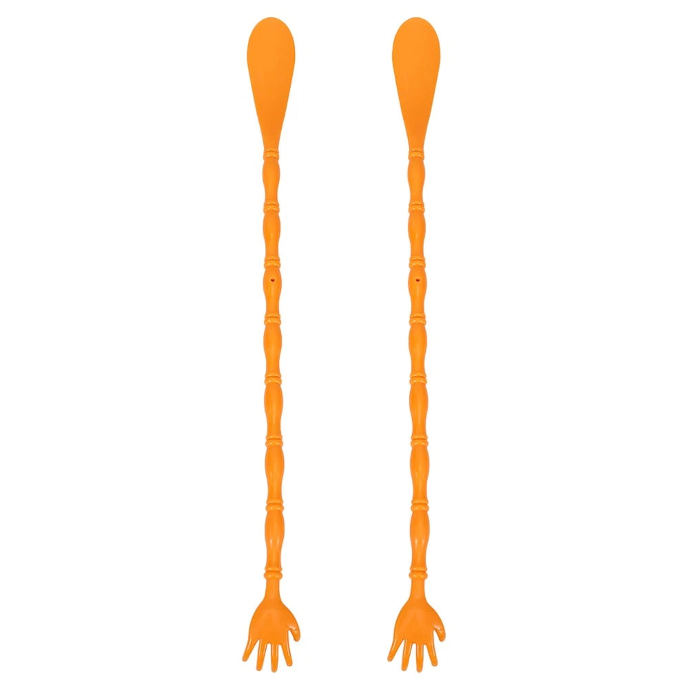 2 Pcs Itchy Claw Shoe Horn Back Scratcher and Tool Massager Stick