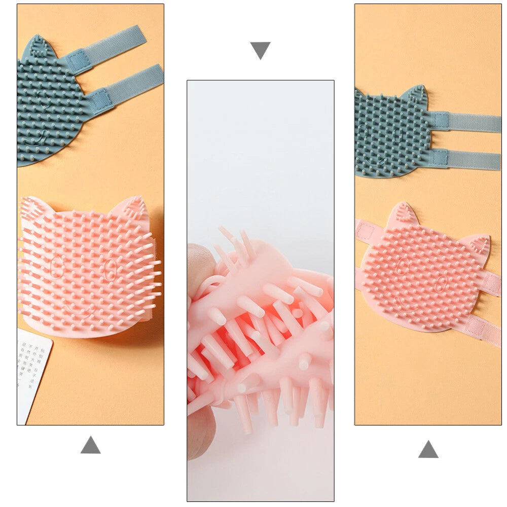 Cat Bow Scratcher Kitten Trimmer Brush Cat Delivers Pet Bath Brush-