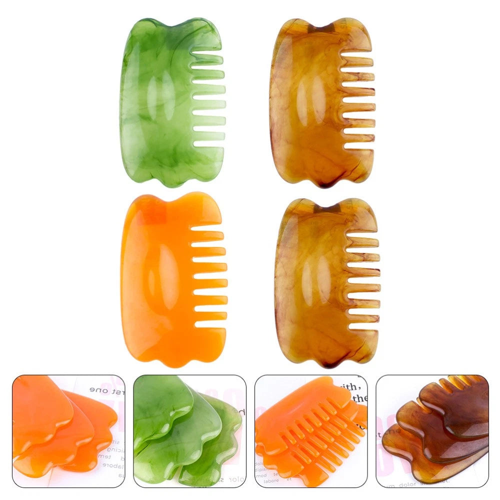 4 Pcs Massage Comb Board Head Massager Scalp Scratcher