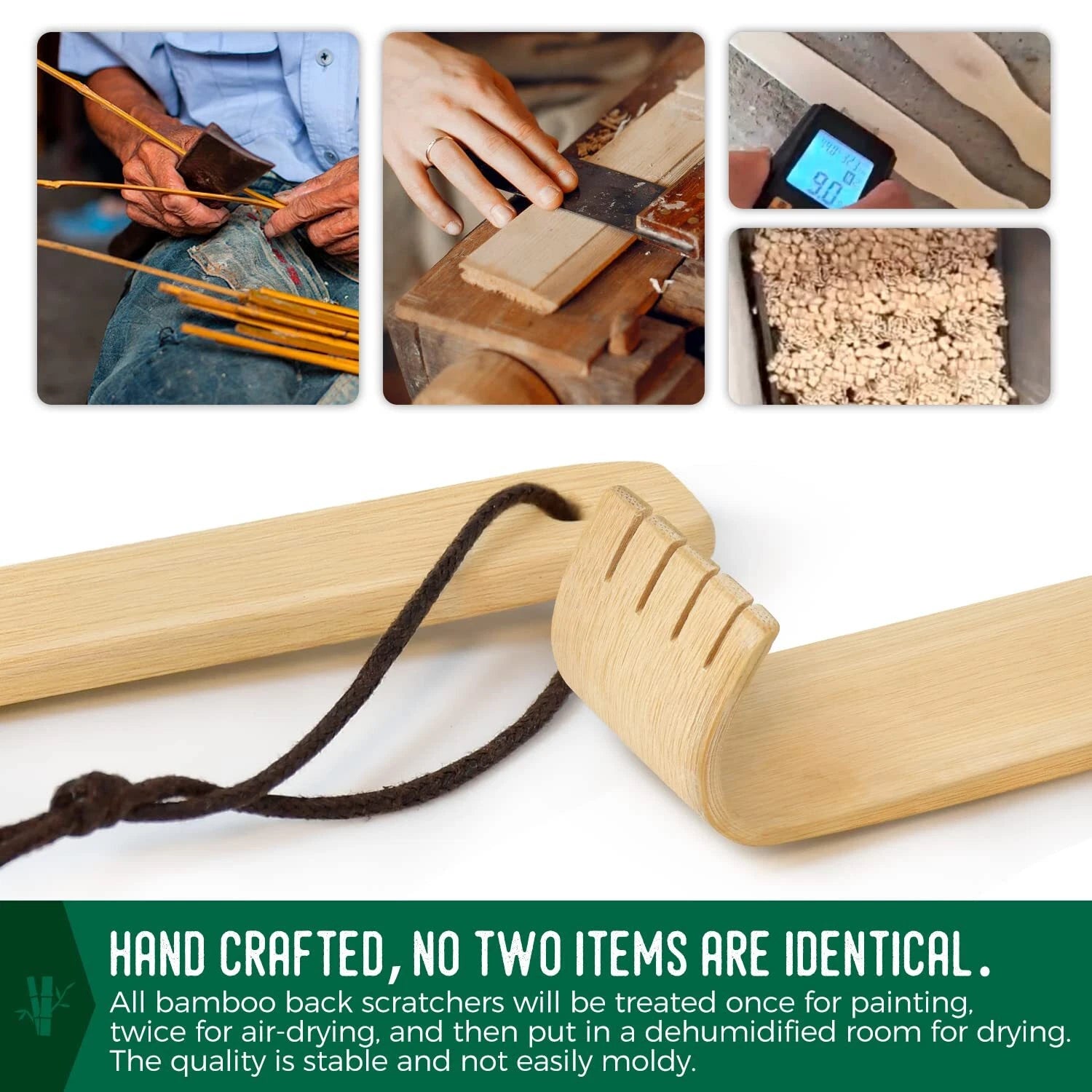 5 Pack Long Bamboo Wood Back Scratcher Provide Instant Relief from Itching