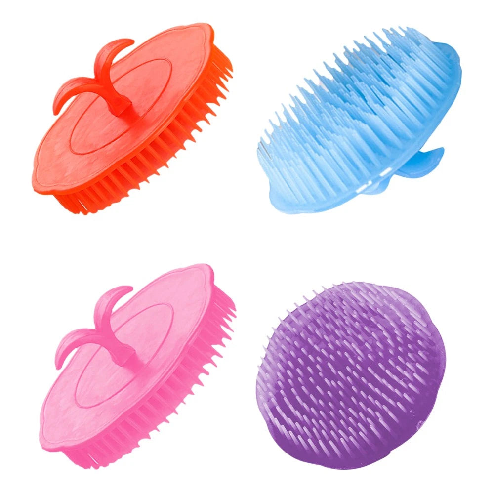 4 Pcs Shampoo Brush Man Miss Relieving Scalp Scratcher Tool Hair Massager