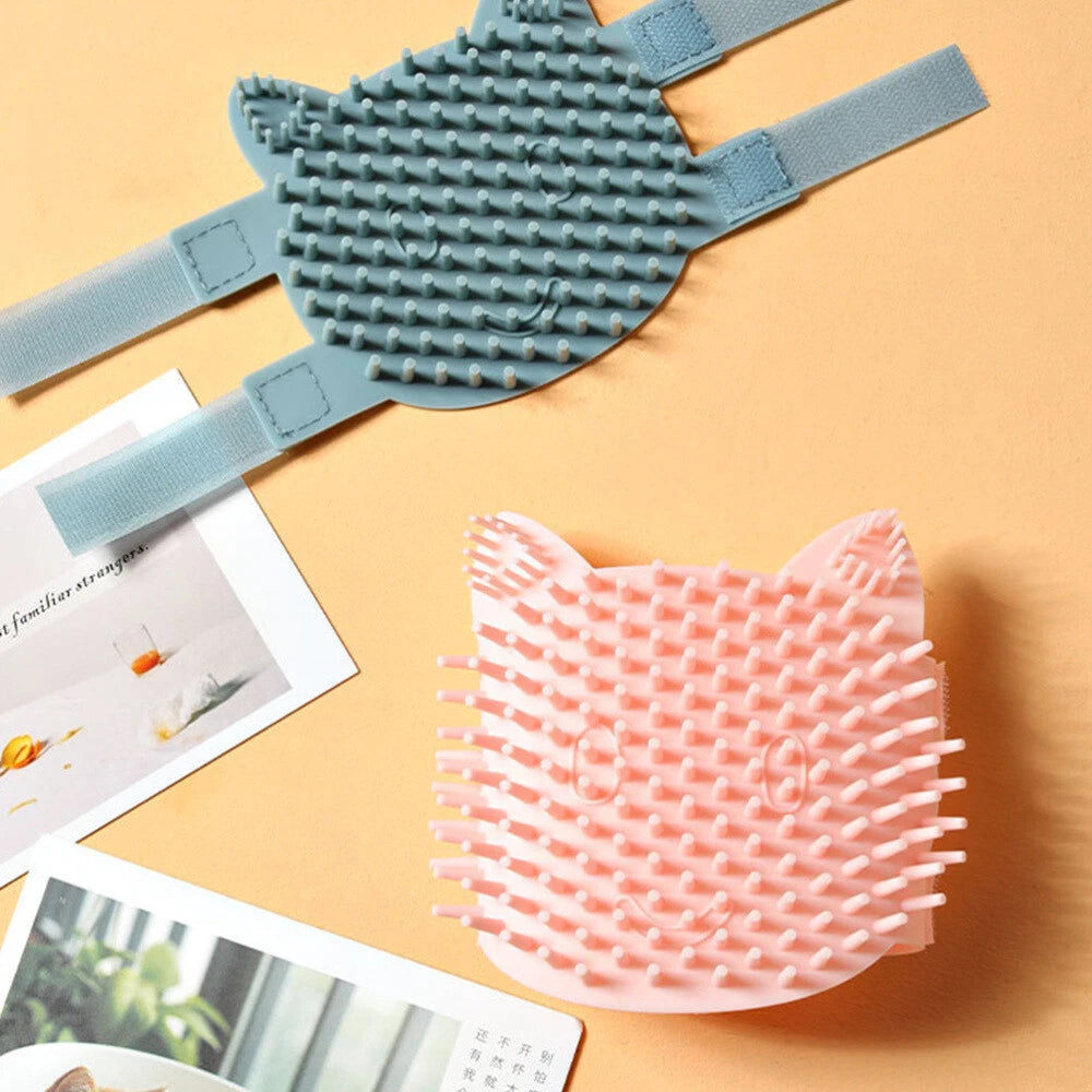 Cat Bow Scratcher Kitten Trimmer Brush Cat Delivers Pet Bath Brush-