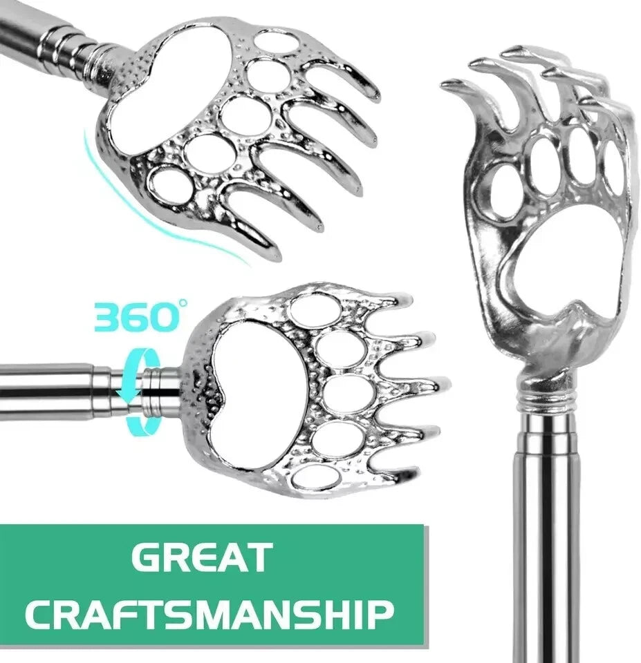4 Pack Back Scratcher for Men Women, Bear Claw Telescopic Scratcher Back Massage