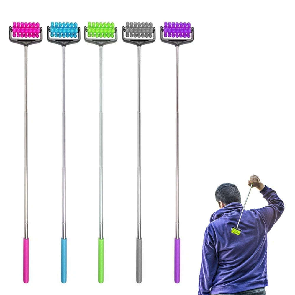 5Pack Compact Telescopic Back Roller Scratcher Extended Massager for Muscle Rel