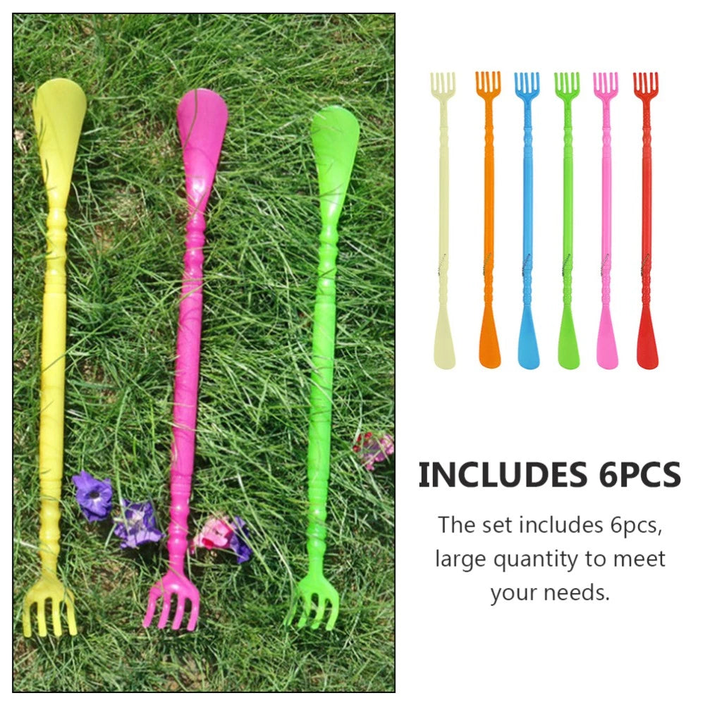 6 Pcs Massage Shoes Wearing Helper Seniors Shoehorn Miss Man Scratcher