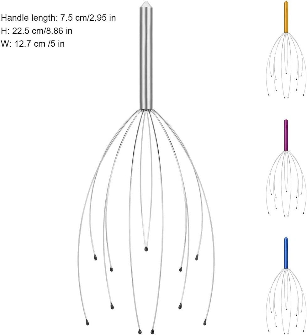 4PCS Head Massager Scalp Handheld Scratcher Deep Relaxation Hair Stress Relief