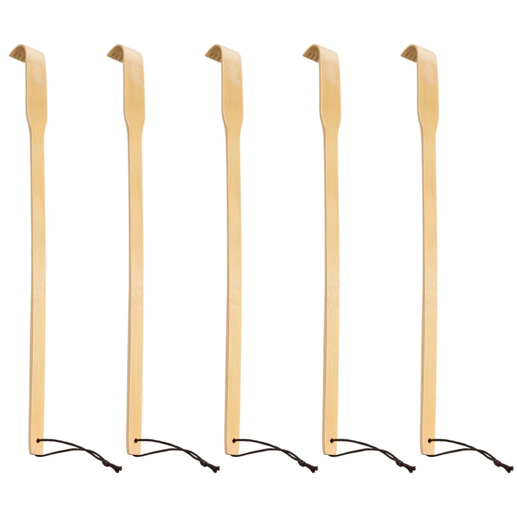 5 Pack Long Bamboo Wood Back Scratcher Provide Instant Relief from Itching