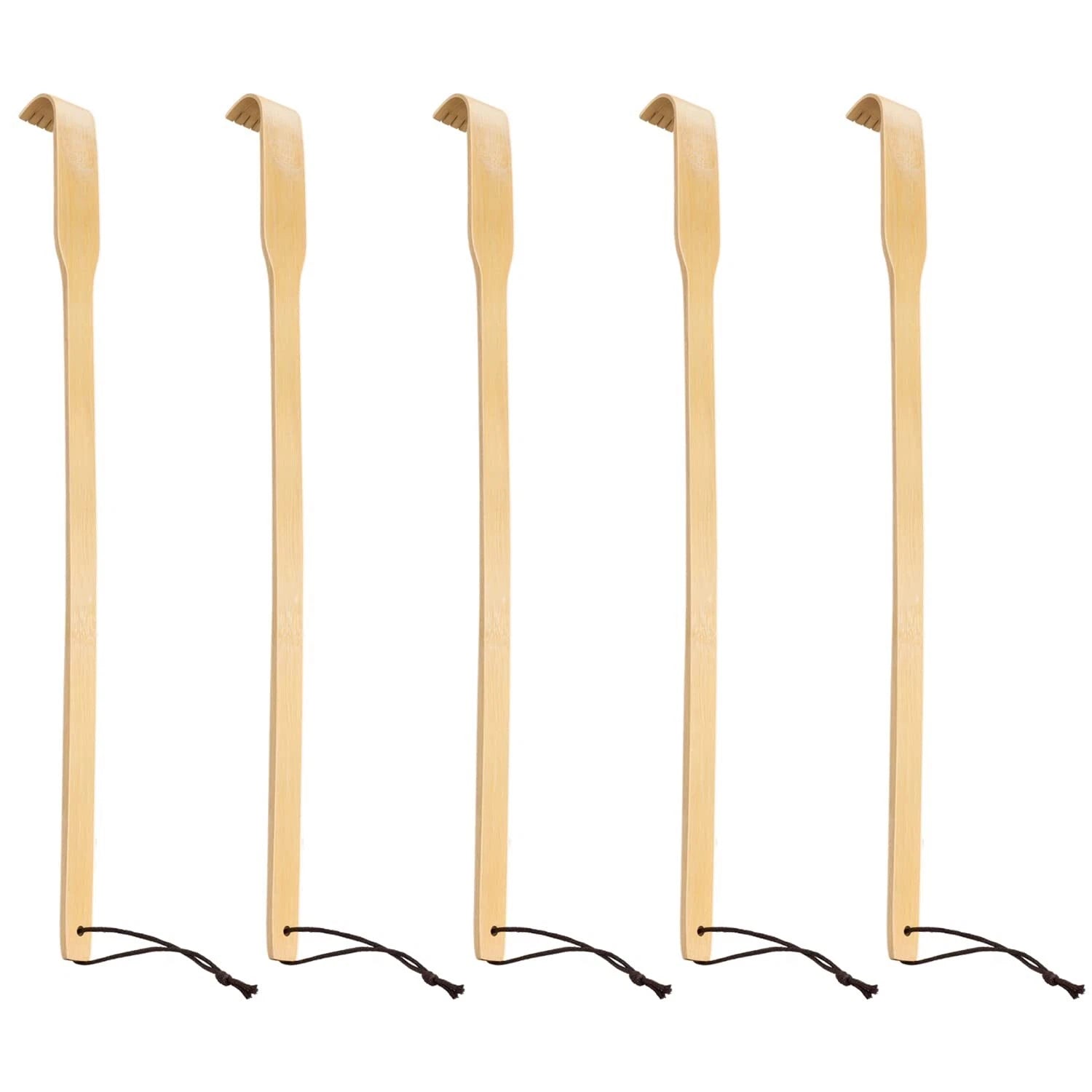 5 Pack Long Bamboo Wood Back Scratcher Provide Instant Relief from Itching