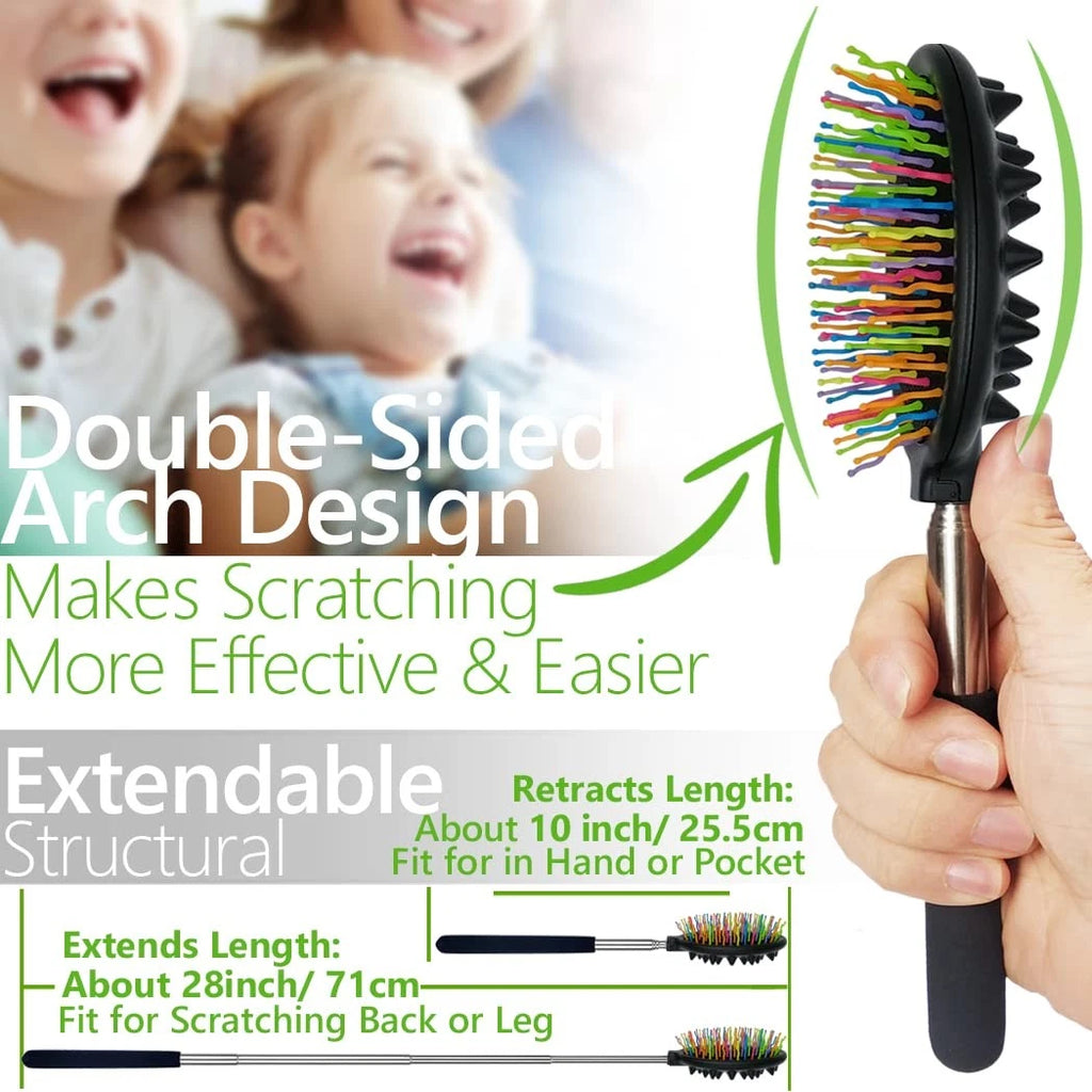 Back Scratcher - Metal Back Scratcher for Men, Large Bristle Back Scratcher f...