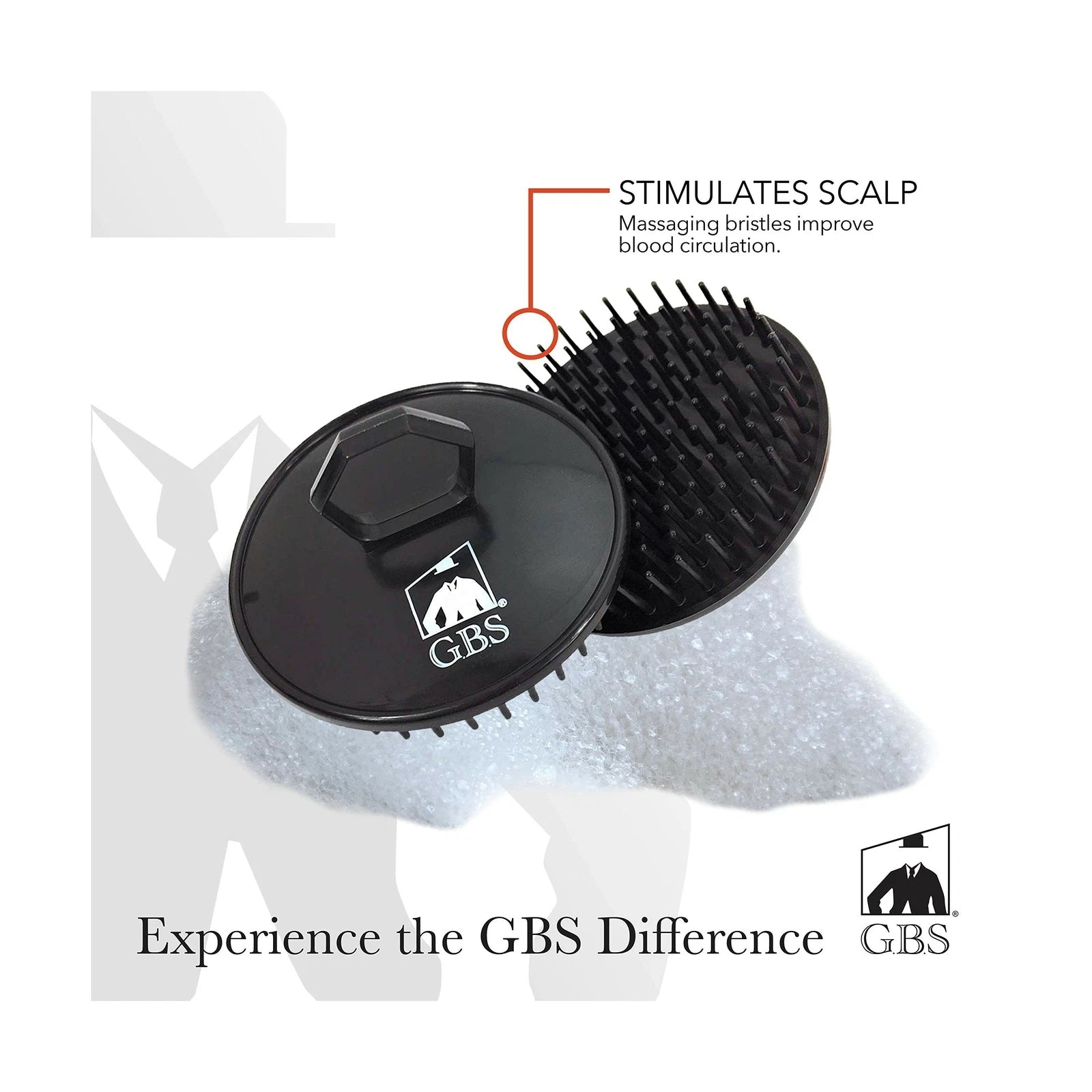 GBS Soft Pocket Shower Palm Hair Brush 1.48 OZ Massager Head Scratcher 3 Pack