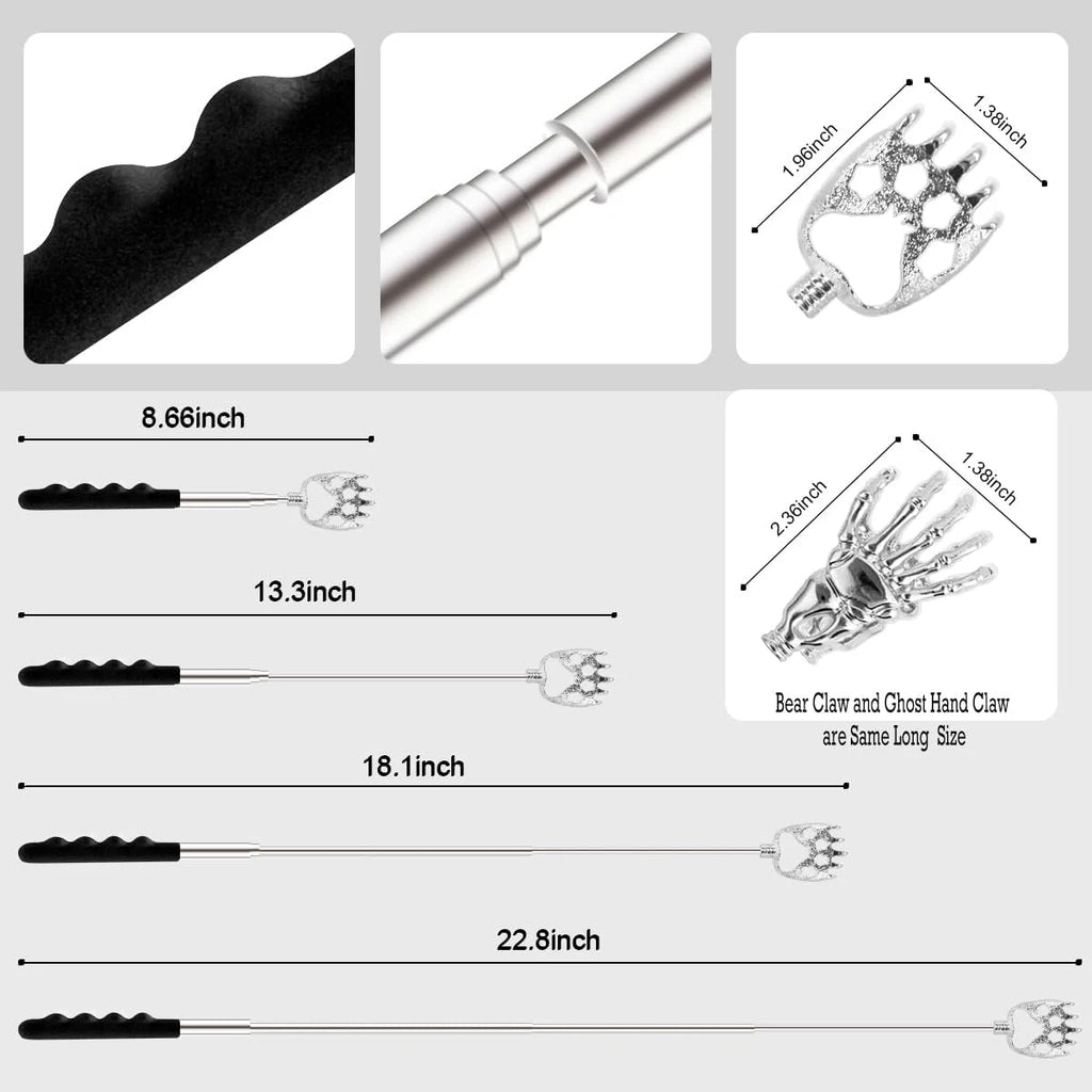 Back Scratcher 3 Pack Different Design Stainless Telescopic Back Scratchers with