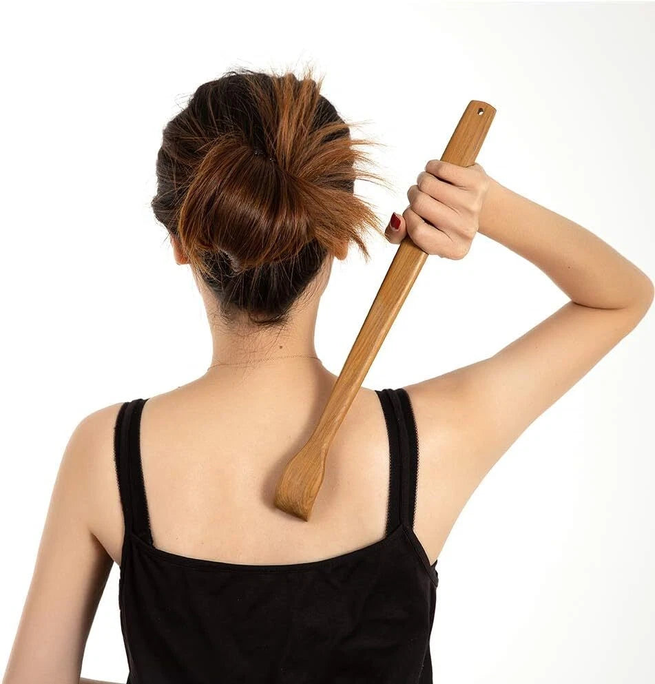 2 Pieces Back Scratcher, Wooden Manual Long Handle Back Scratchers for Men and