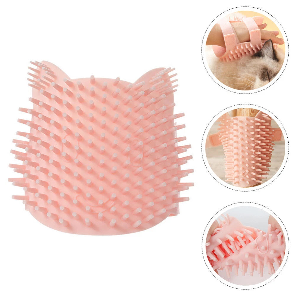 Cat Bow Scratcher Kitten Trimmer Brush Cat Delivers Pet Bath Brush-