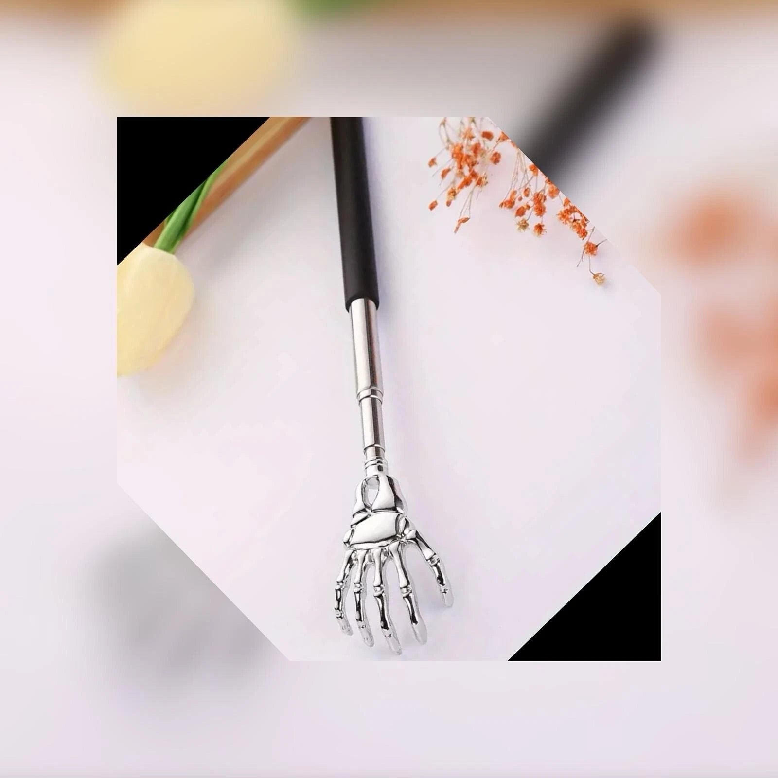 GRIP BEAR CLAW/RAKE BACK SCRATCHER Metal Extending Massager  Black x 2