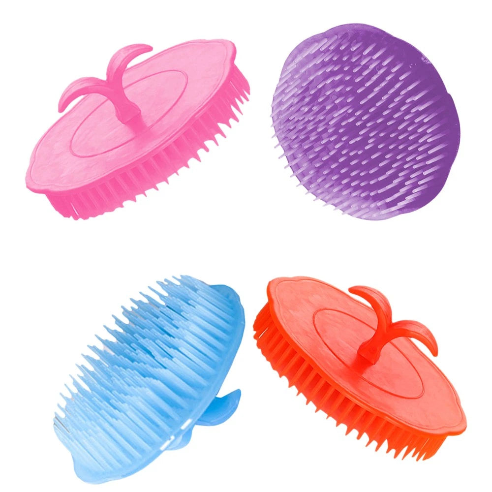 4 Pcs Shampoo Brush Man Scratcher for Dandruff Hair Scalp Massager