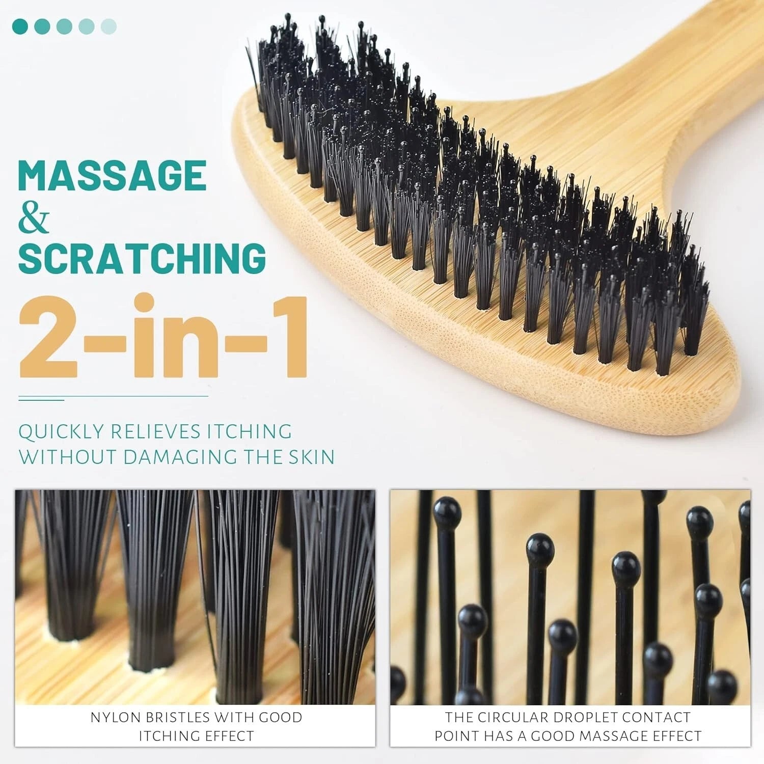 Curved 22” Bamboo Back Scratcher with Comfortable Grip for Full Body Relief