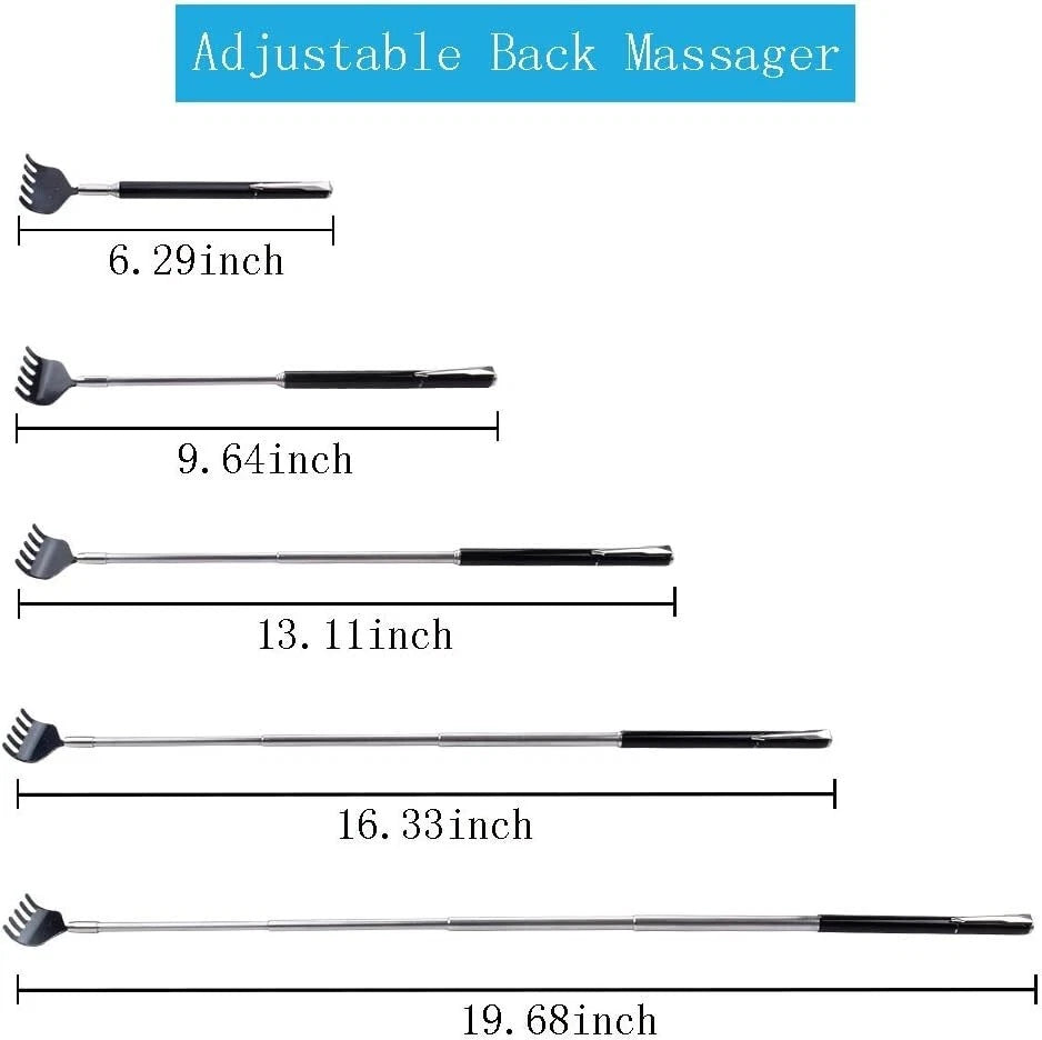 Elegant Portable Back Scratcher - Stainless Steel, Compact Design for Travel