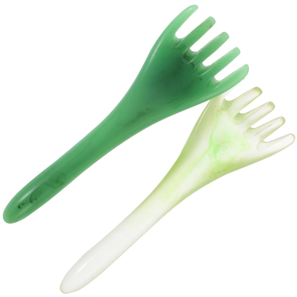 2 Pcs Head Therapy Comb Massage Claw Miss Resin Scalp Massager Scratcher Tool
