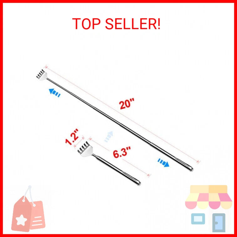 Claw Back Scratcher Extendable, Metal Portable Telescopic Backscratchers 8 Pack