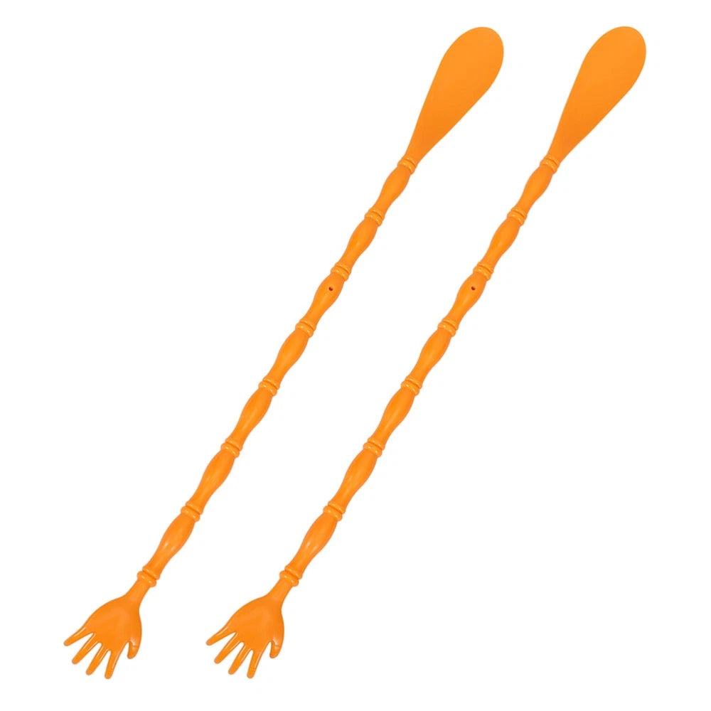 2 Pcs Itchy Claw Shoe Horn Body Massager Double-sided Back Scratcher