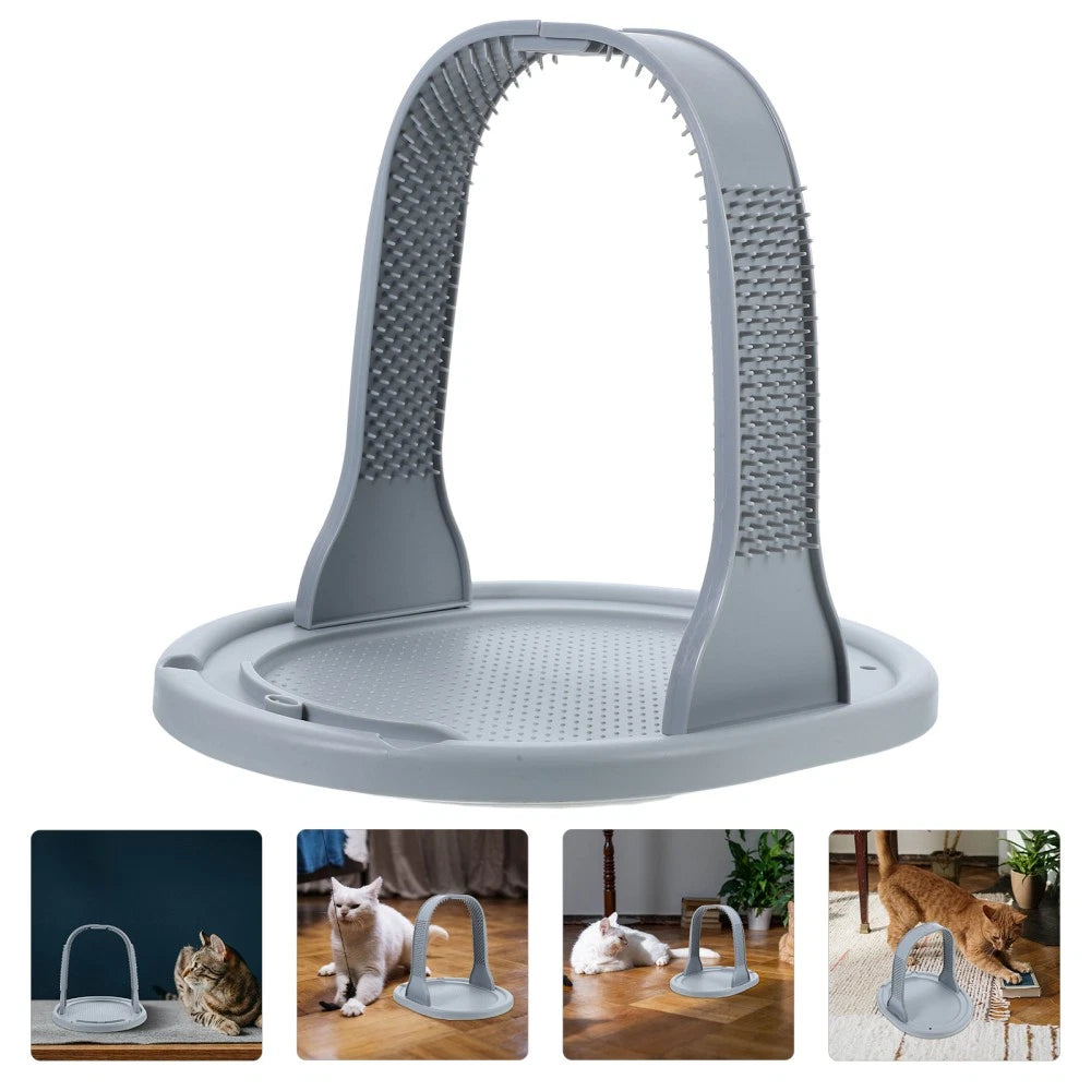 Arched Wool Rubbing Device Cat Groom Back Scratcher Massage Board