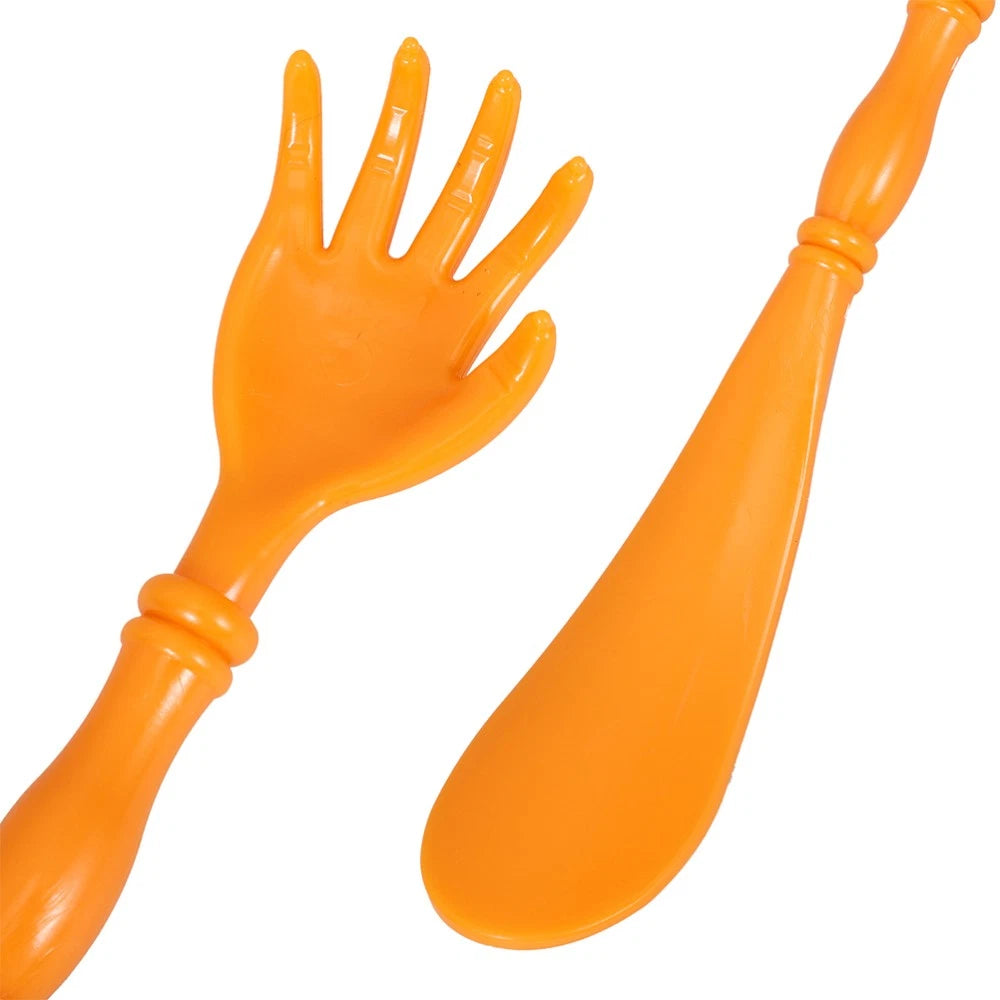 2 Pcs Itchy Claw Shoe Horn Back Scratcher and Tool Massager Stick