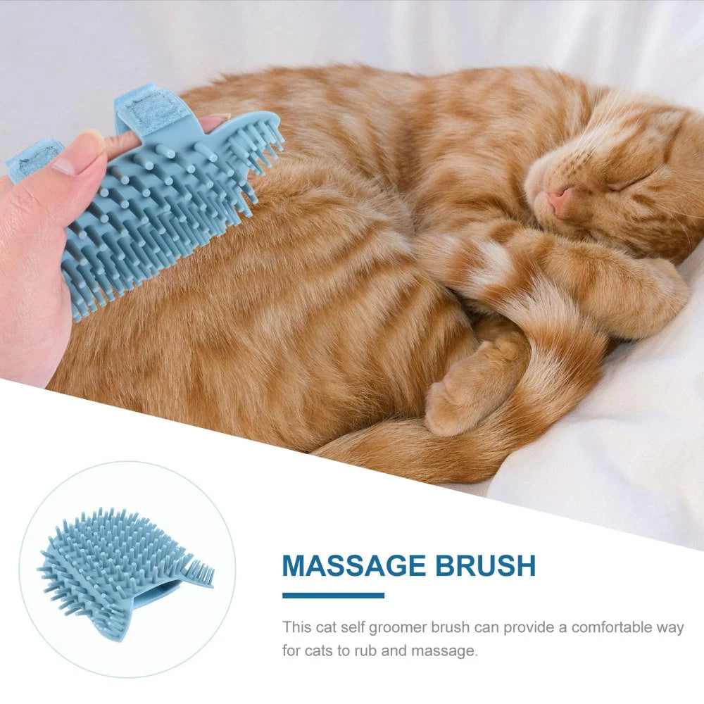 Cat Scratcher Silicone Massage Brush Bridegroom Massager for Cats Soft