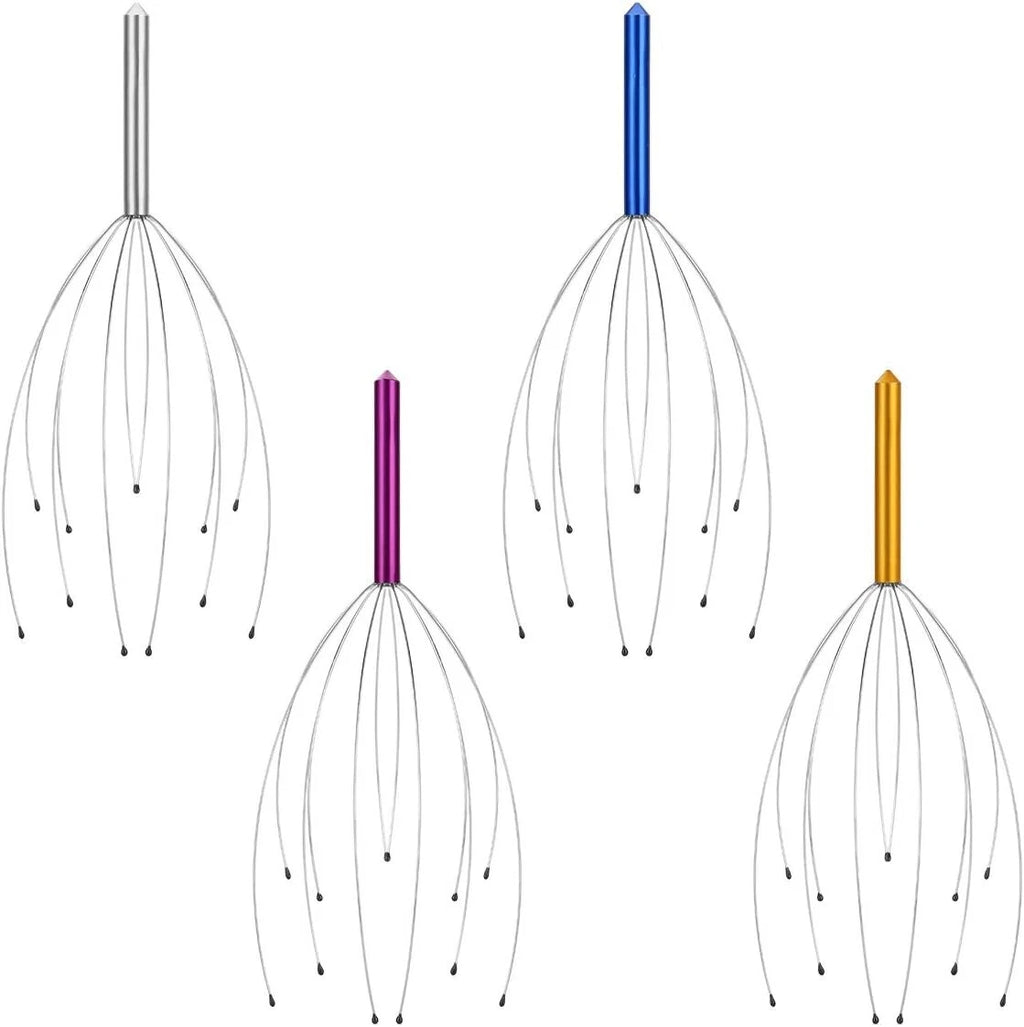 4PCS Head Massager Scalp Handheld Scratcher Deep Relaxation Hair Stress Relief