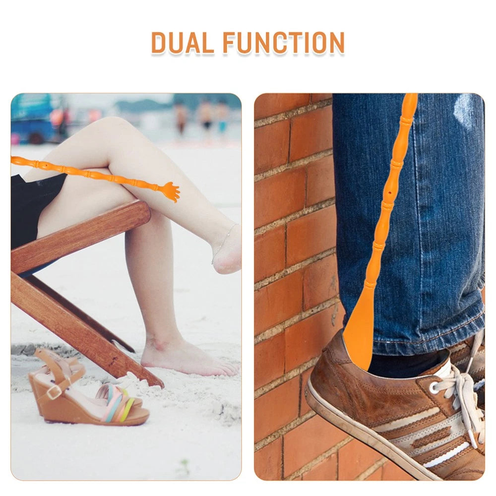 2 Pcs Itchy Claw Shoe Horn Back Scratcher with Body Hand Massager