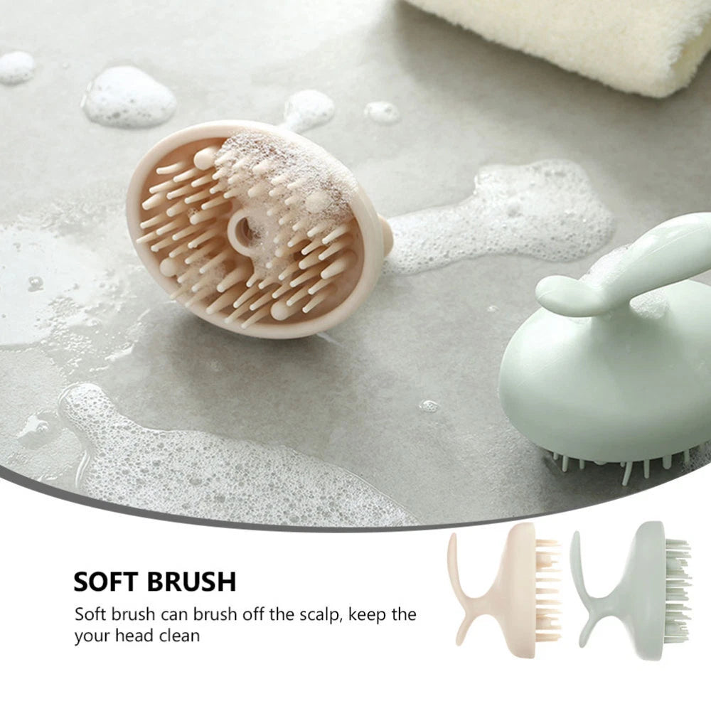 2pcs shower brush head scratcher massager brain massager helmet hair massager-
