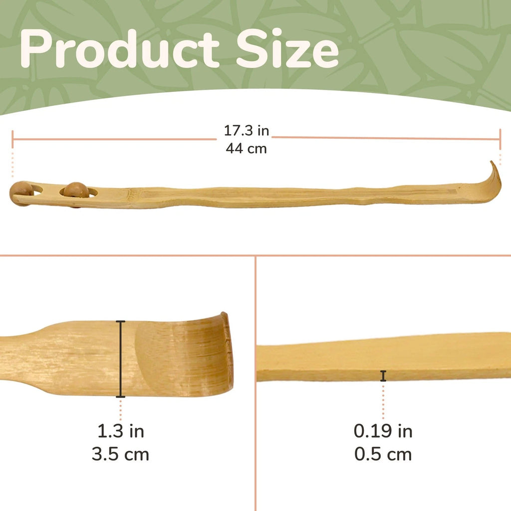 3 Pieces 17 Inch Backscratcher Smooth Ball Roller Massage Handle Plus Travel ...