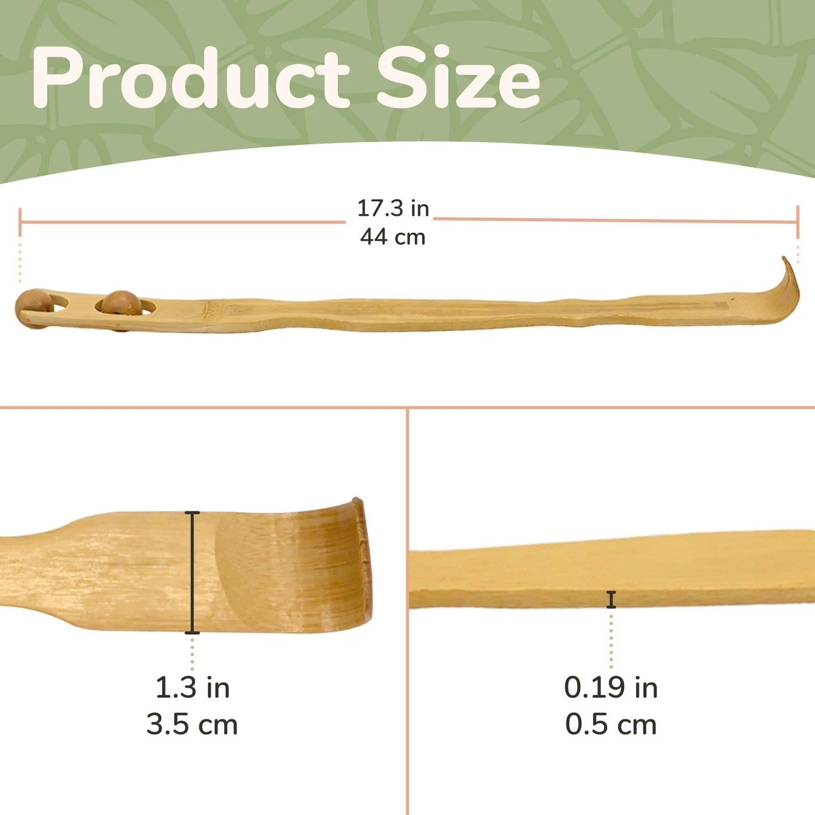 3 Pieces 17 Inch Backscratcher Smooth Ball Roller Massage Handle Plus Travel ...