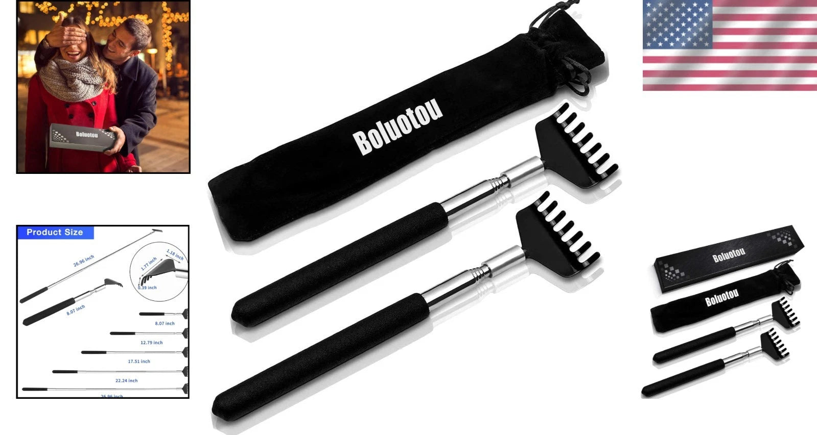 Elegant Travel-Friendly Back Scratcher - Lightweight & Extendable Comfort