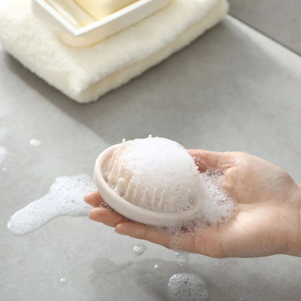 2pcs shower brush head scratcher massager brain massager helmet hair massager-