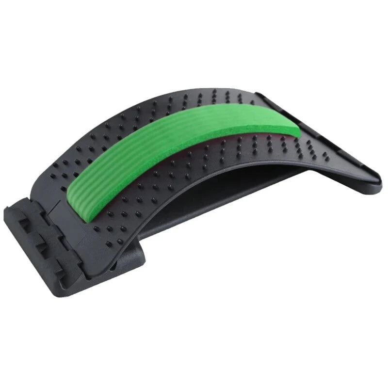 Back Support Stretcher Extender Lumbar Pain Relief Posture Corrector (GREEN)