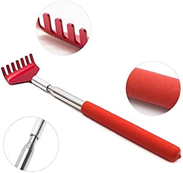 4X Large and Compact Extendable Stainless Steel Telescoping Back Scratcher with