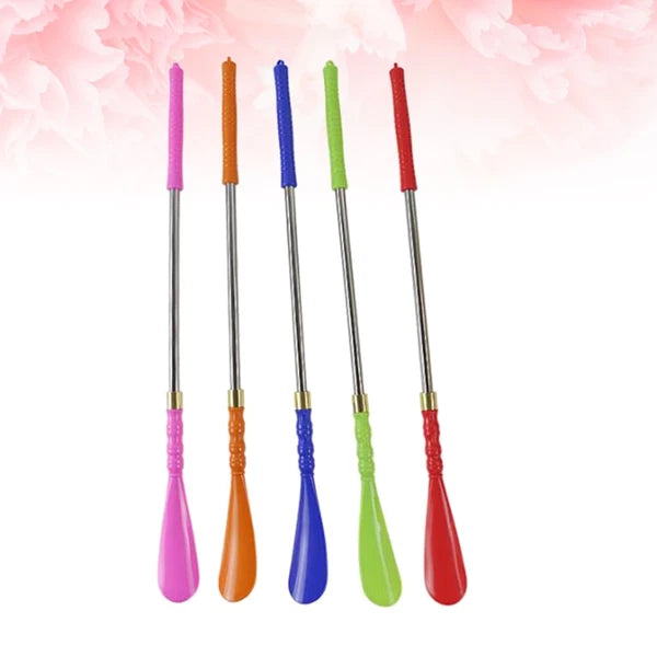 5 Pcs Shoe Horn Old Man Back Scratcher Massager Metal Shoe Horns Shoe Spoon