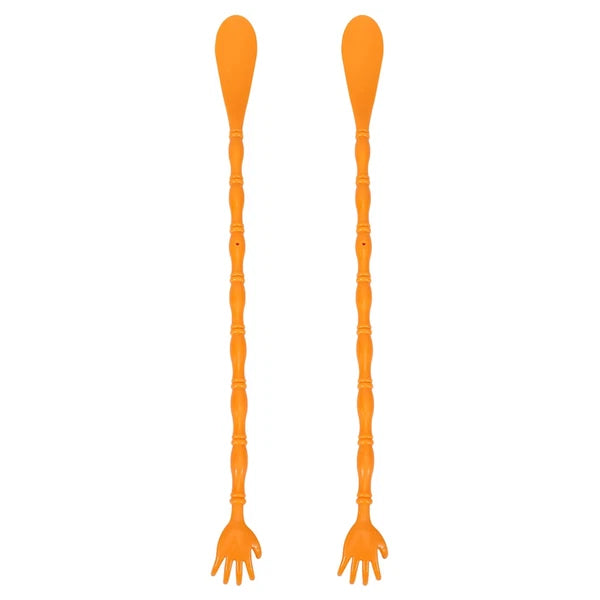 2 Pcs Itchy Claw Shoe Horn Back Massager Stick Dual-sided Scratcher